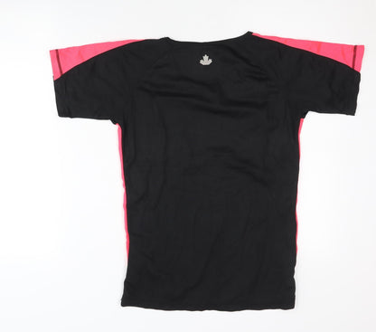 New Impact Women's Black Pink Gym Top M Colourblock