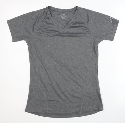 Pro Touch Women's Grey V-Neck T-Shirt, Size 10