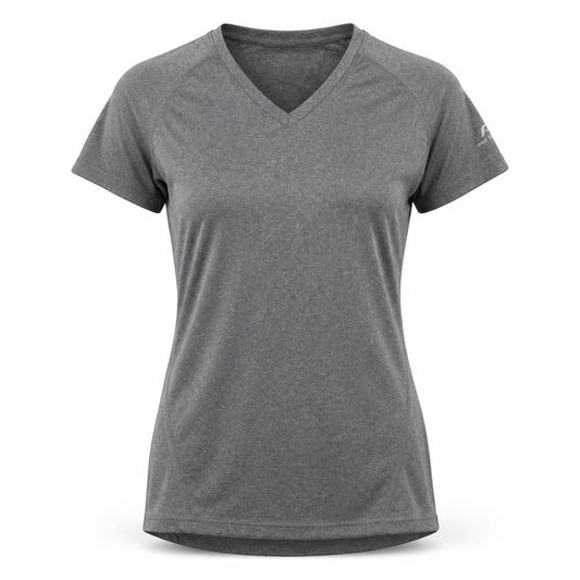 Pro Touch Women's Grey V-Neck T-Shirt, Size 10