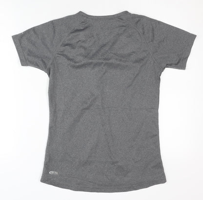 Pro Touch Women's Grey V-Neck T-Shirt, Size 10