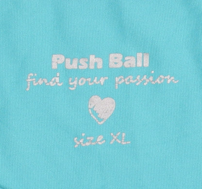 Push Ball Women's Blue XL Activewear T-Shirt
