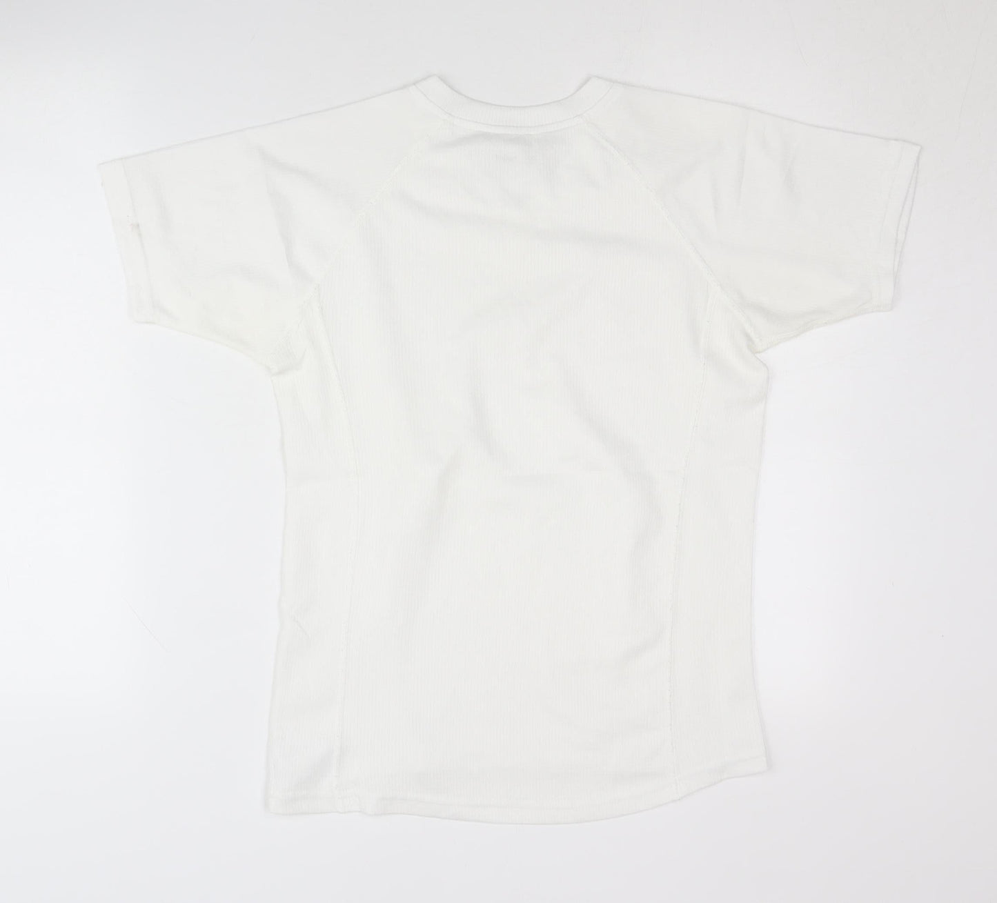 Island White Unisex Adult M Basic V-Neck T-Shirt