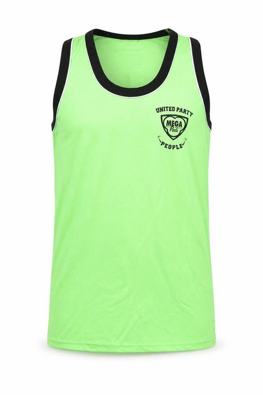 Mens UK Size L Mega Park Green Gym & Training Tank