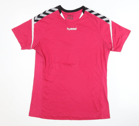 Hummel Men's Pink Jersey T-Shirt, S