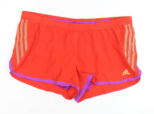 Adidas Women's Red Athletic Shorts Size 16