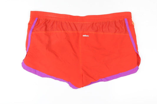 Adidas Women's Red Athletic Shorts Size 16