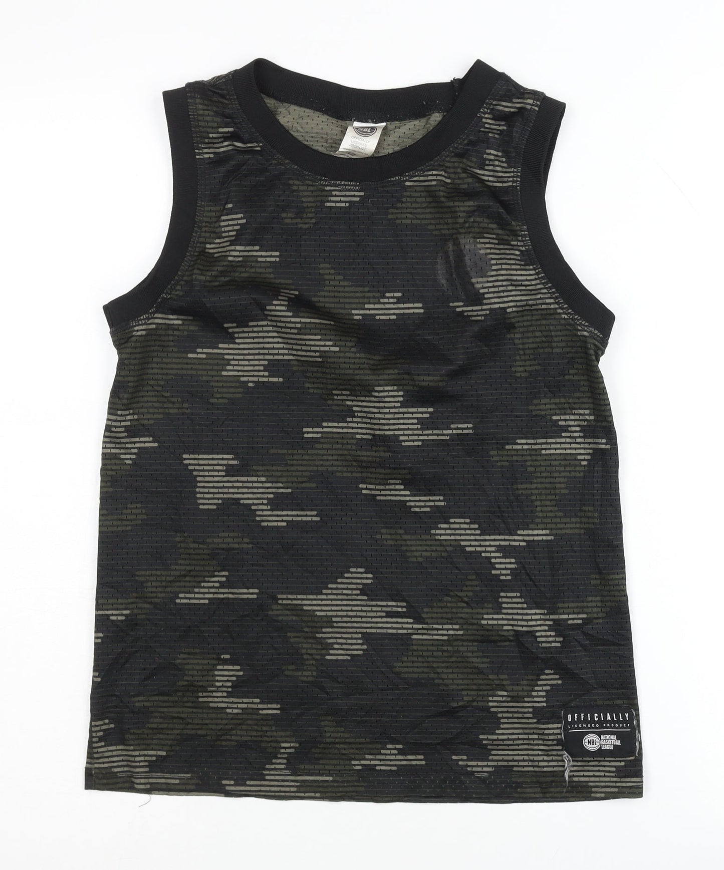 NBL Boys Black Camo Basketball Tank Top - Size 12