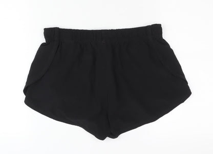 H&M Women's Black Athletic Shorts Size UK 8