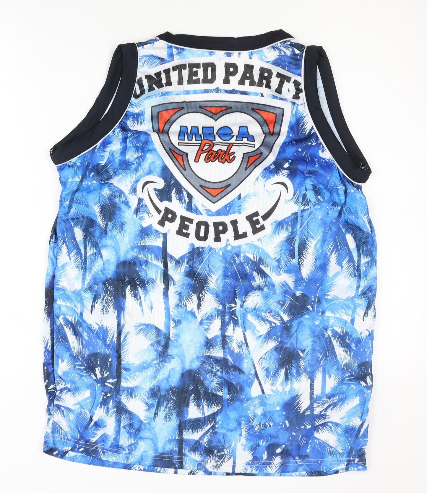 Mega Park Unisex Blue Sleeveless Palm Tank Top L