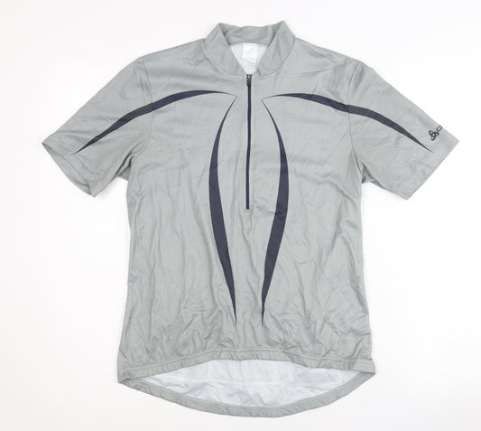 Unisex Adults UK Size M Odlo Grey Cycling T-Shirt