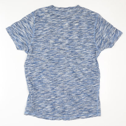 FSBN Men's Blue Slim Fit T-Shirt, Size M