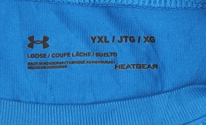 Under Armour Boys Blue XL T-Shirt, Relaxed Fit Jersey