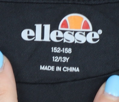 Ellesse Girls Black T-Shirt, Size 12 Years, Activewear