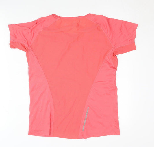 Asics Women's Pink Running T-Shirt, Size L, Reflective