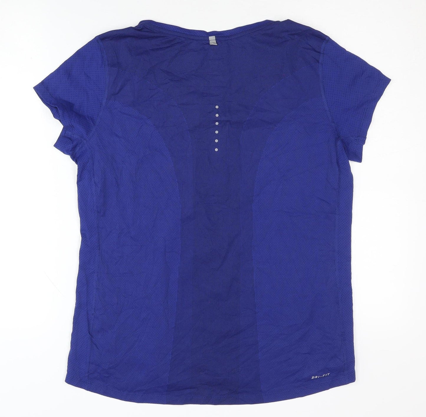 Nike Women's Blue Dri-FIT T-Shirt L - Quick Dry