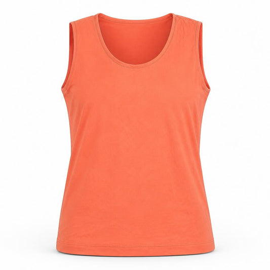 Tru Women's Orange Tank Top Size 14 Basic Scoop Neck