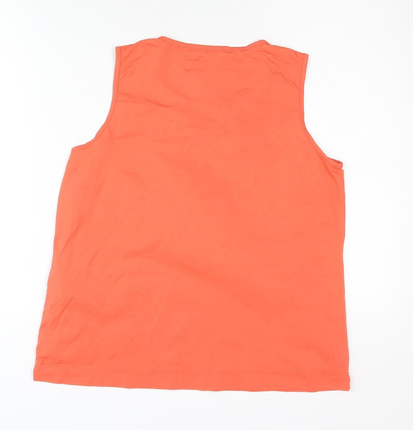 Tru Women's Orange Tank Top Size 14 Basic Scoop Neck