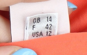 Tru Women's Orange Tank Top Size 14 Basic Scoop Neck