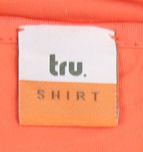 Tru Women's Orange Tank Top Size 14 Basic Scoop Neck