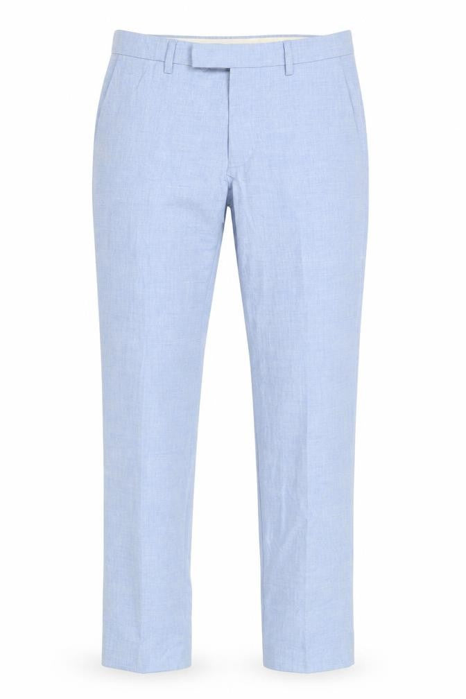 Mens UK Size 30 in Marks and Spencer Slim Fit Formal Blue Trousers