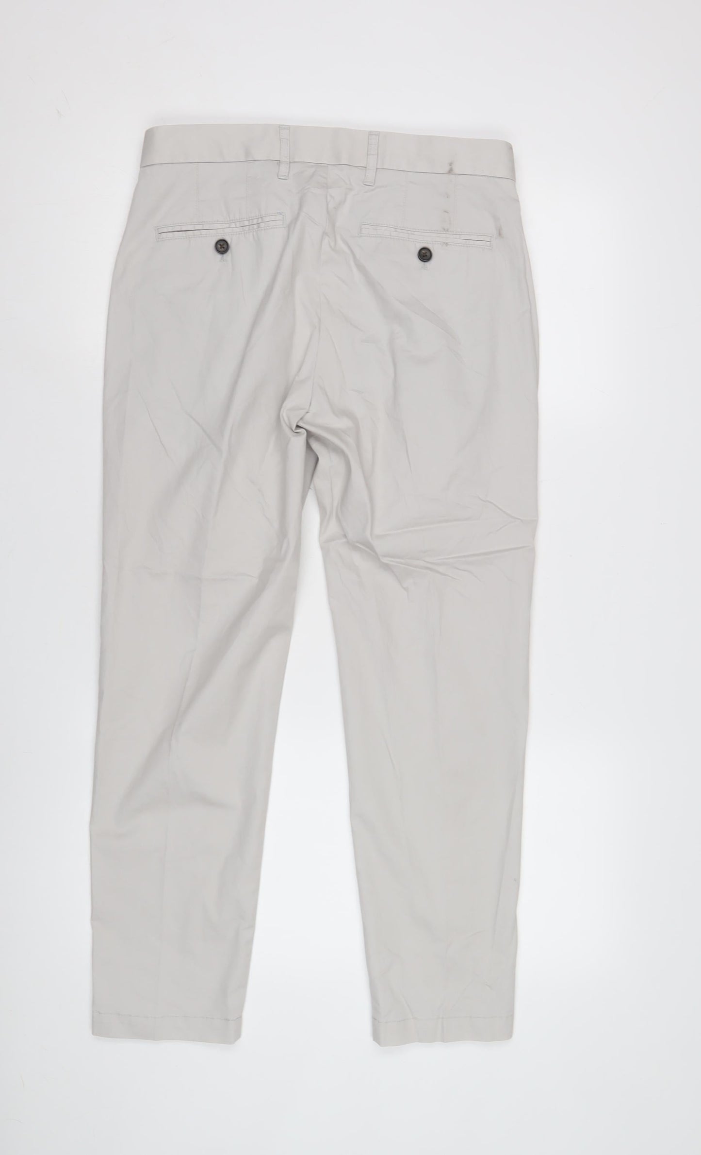 Womens UK Size 30 Marks and Spencer Slim Fit Chino Ivory Trousers