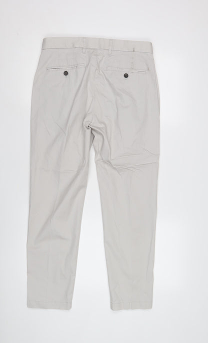 Womens UK Size 30 Marks and Spencer Slim Fit Chino Ivory Trousers
