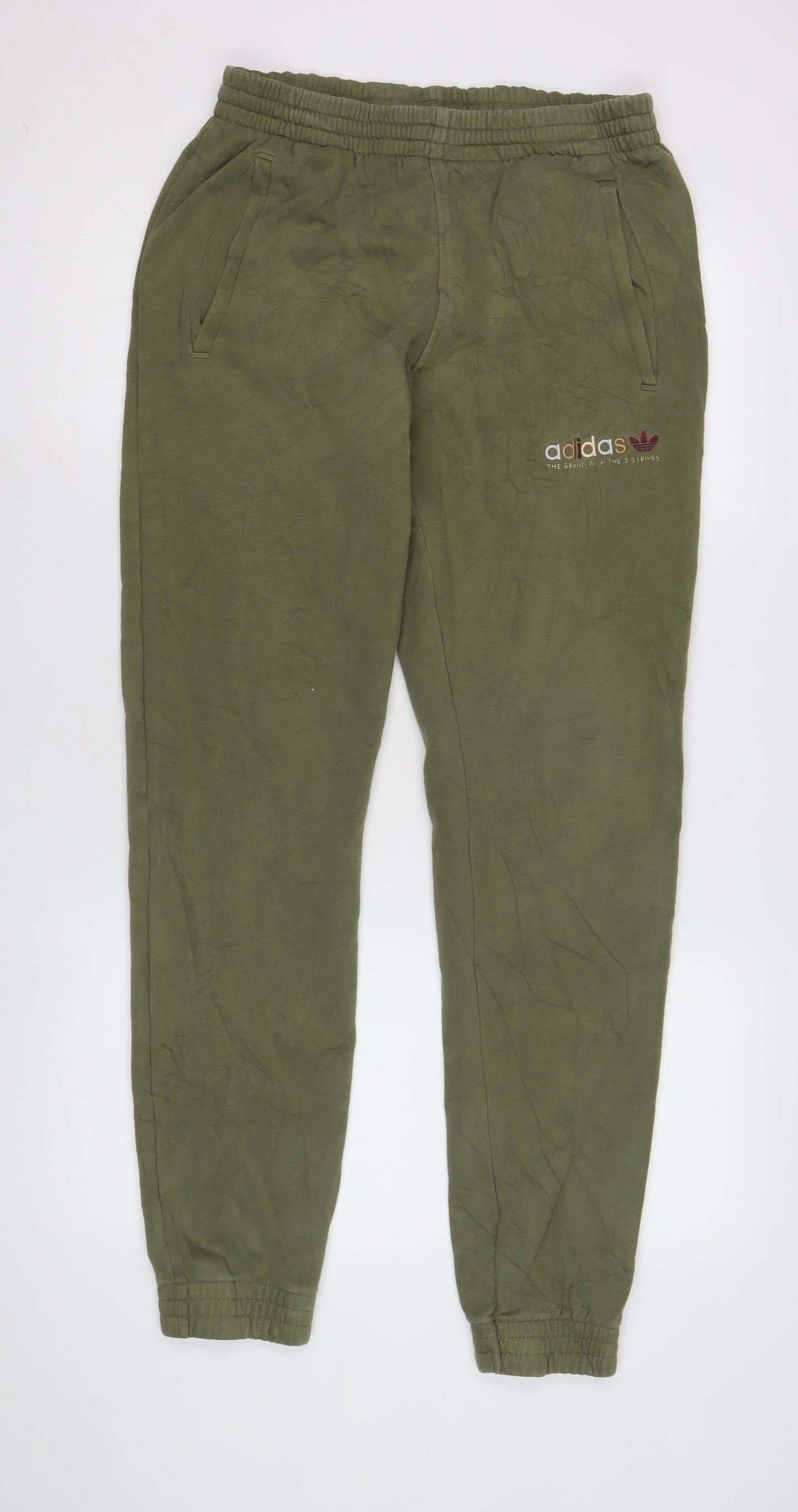 Adidas Unisex Green Jogger Trousers M