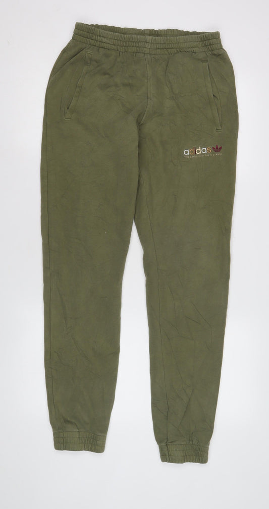 Adidas Unisex Green Jogger Trousers M