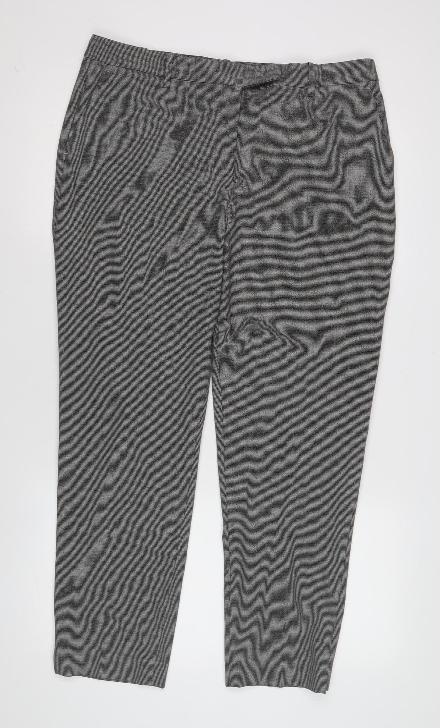 Womens UK Size 14 Marks and Spencer Regular Fit Business Formal Grey Trousers
