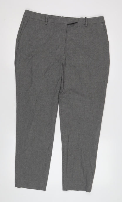 Womens UK Size 14 Marks and Spencer Regular Fit Business Formal Grey Trousers