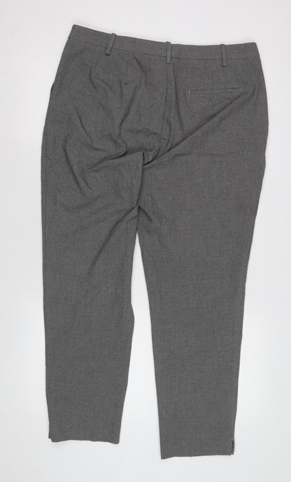 Womens UK Size 14 Marks and Spencer Regular Fit Business Formal Grey Trousers