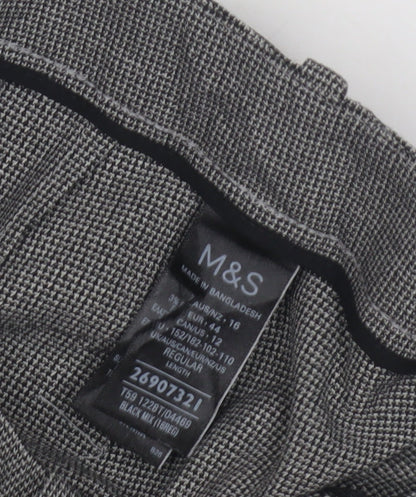 Womens UK Size 14 Marks and Spencer Regular Fit Business Formal Grey Trousers