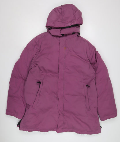 Womens UK Size L Cotton Traders Purple Quilted Coat