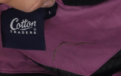 Womens UK Size L Cotton Traders Purple Quilted Coat