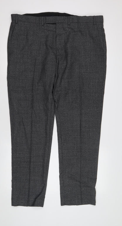 Marks and Spencer Grey Wool Dress Pants, Size 40, Men's