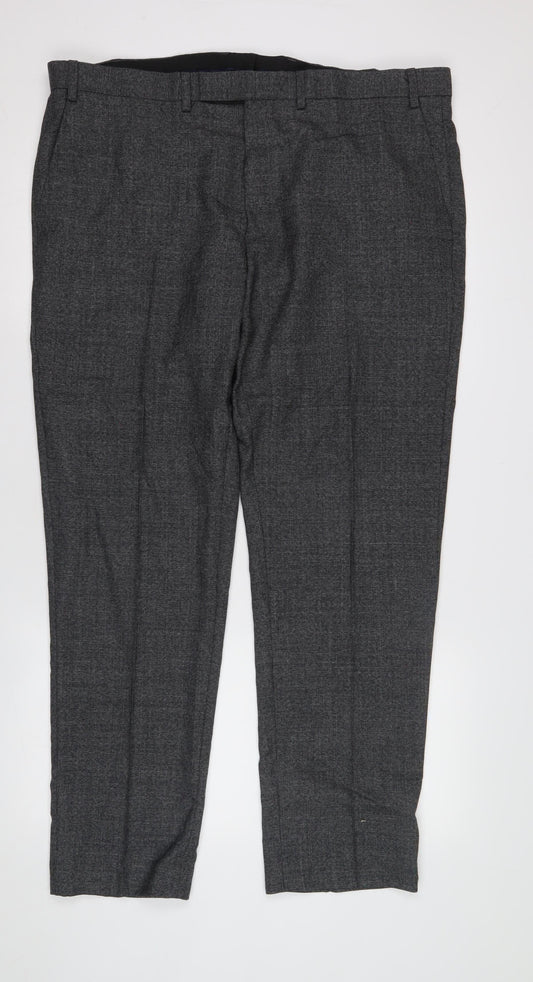 Marks and Spencer Grey Wool Dress Pants, Size 40, Men's