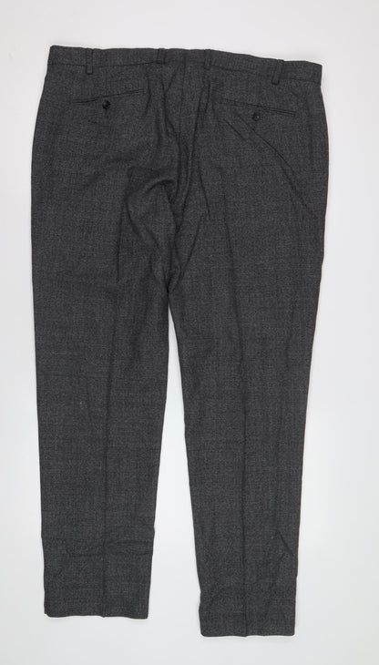 Marks and Spencer Grey Wool Dress Pants, Size 40, Men's