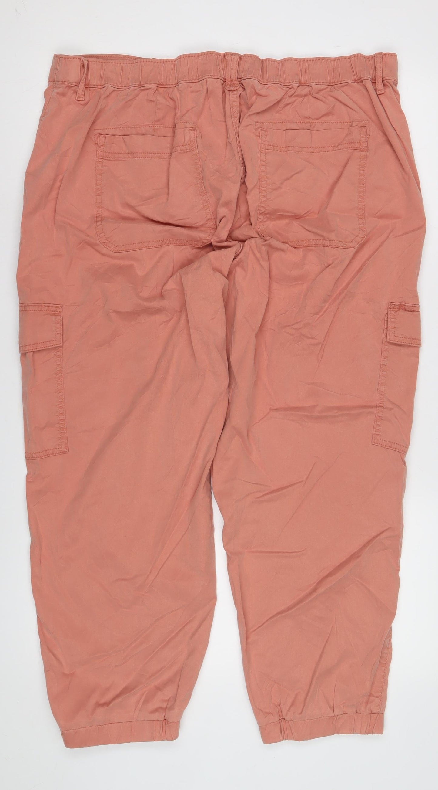 Womens UK Size 28 Marks and Spencer Regular Fit Cargo Pink Trousers