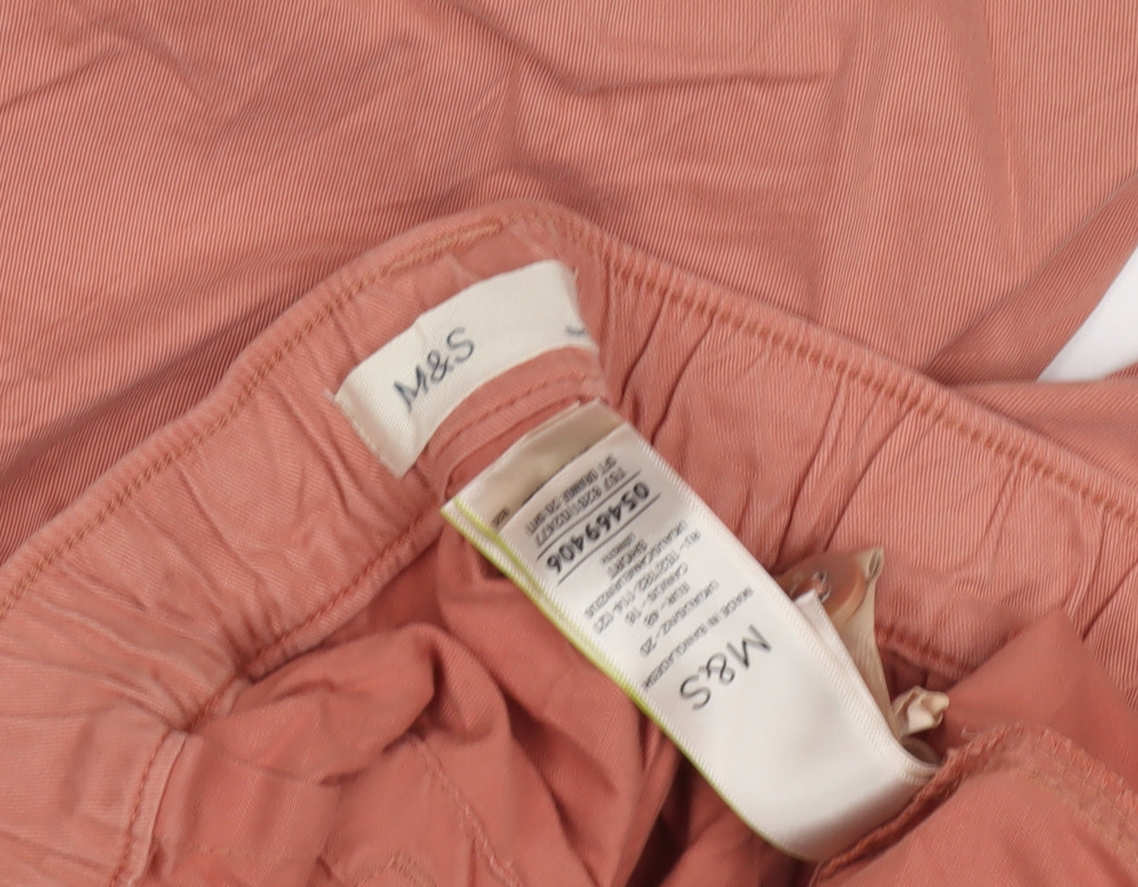 Womens UK Size 28 Marks and Spencer Regular Fit Cargo Pink Trousers