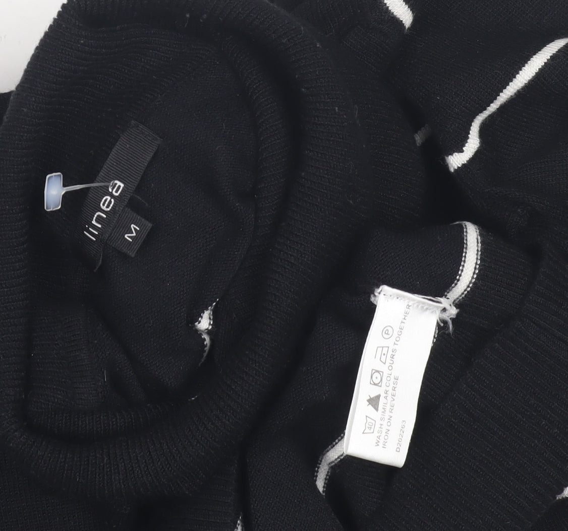 Womens UK Size M Linea Black Pullover Jumper