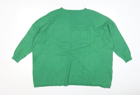 Womens UK Size L CC Fashion Green Pullover Jumper