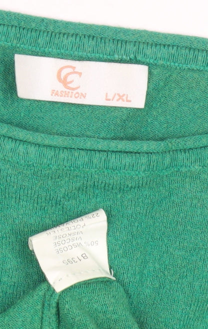 Womens UK Size L CC Fashion Green Pullover Jumper