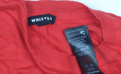 Womens UK Size L Whistles Red Pullover Jumper
