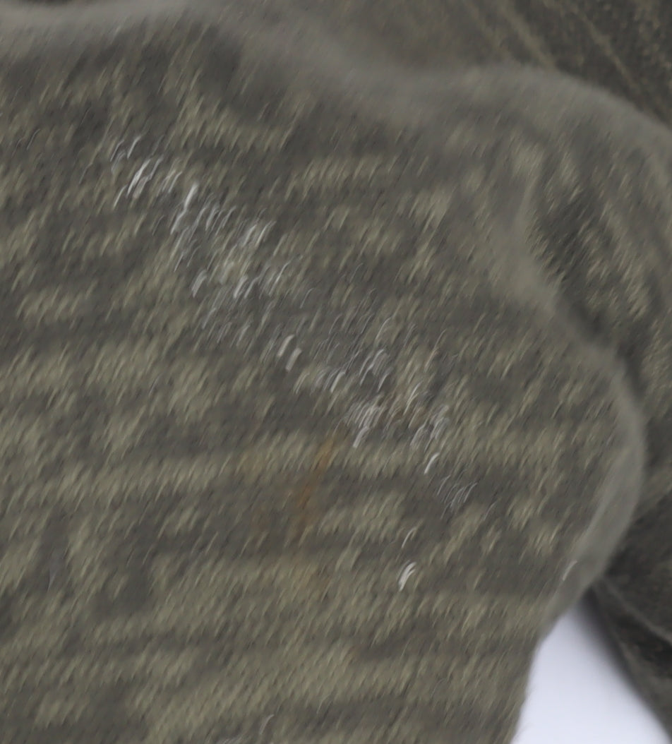 James Pringle Men's Green V-Neck Cotton Jumper L