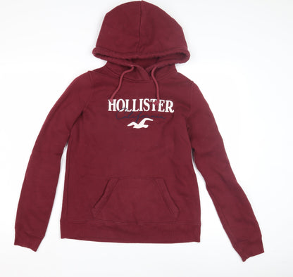Hollister Women's Red Pullover Hoodie S