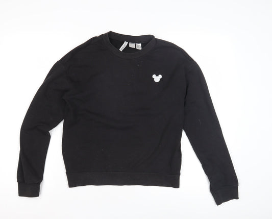 Womens UK Size S H&M Black Pullover Sweatshirt