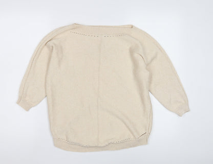 Womens UK Size M Bonmarché Beige Pullover Jumper