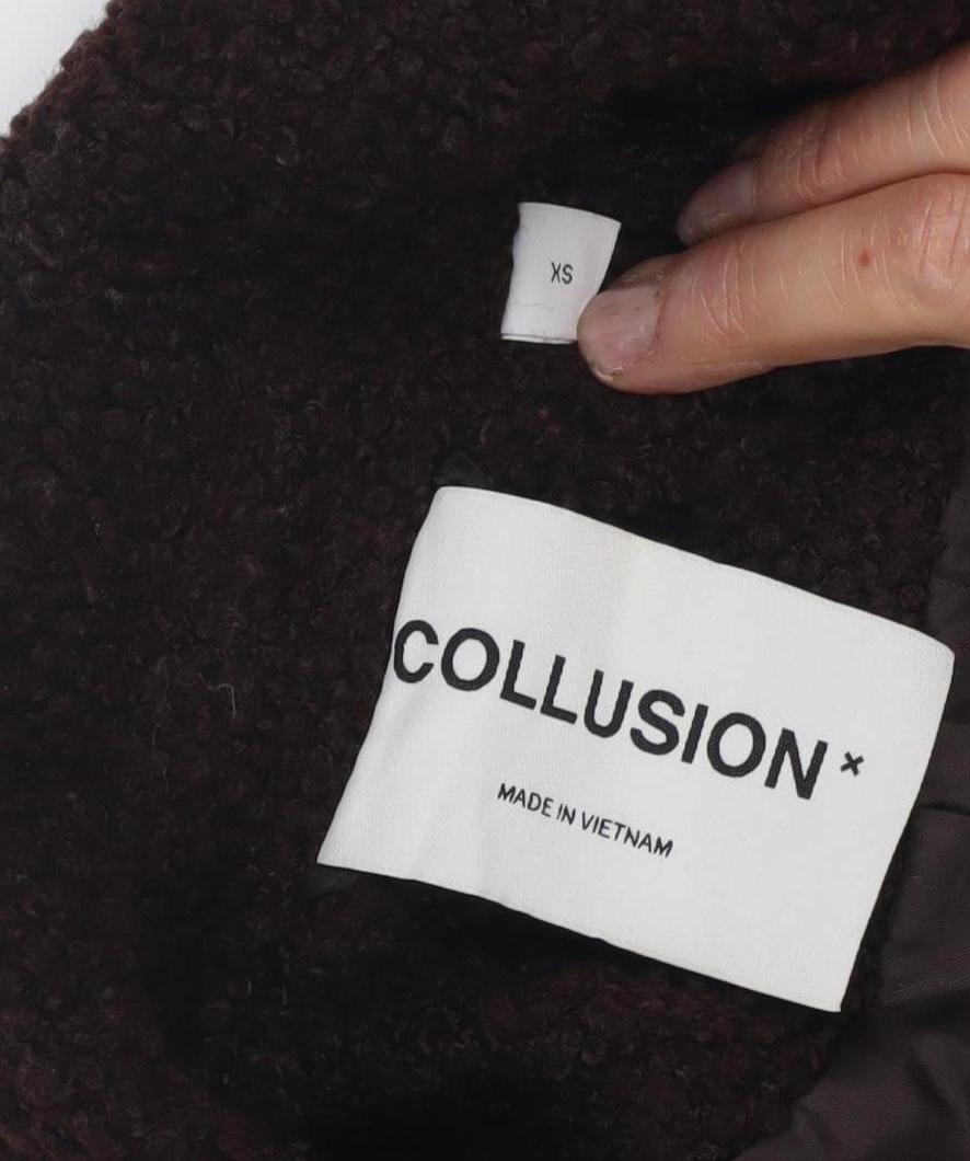 Womens UK Size XS COLLUSION Black Basic Jacket