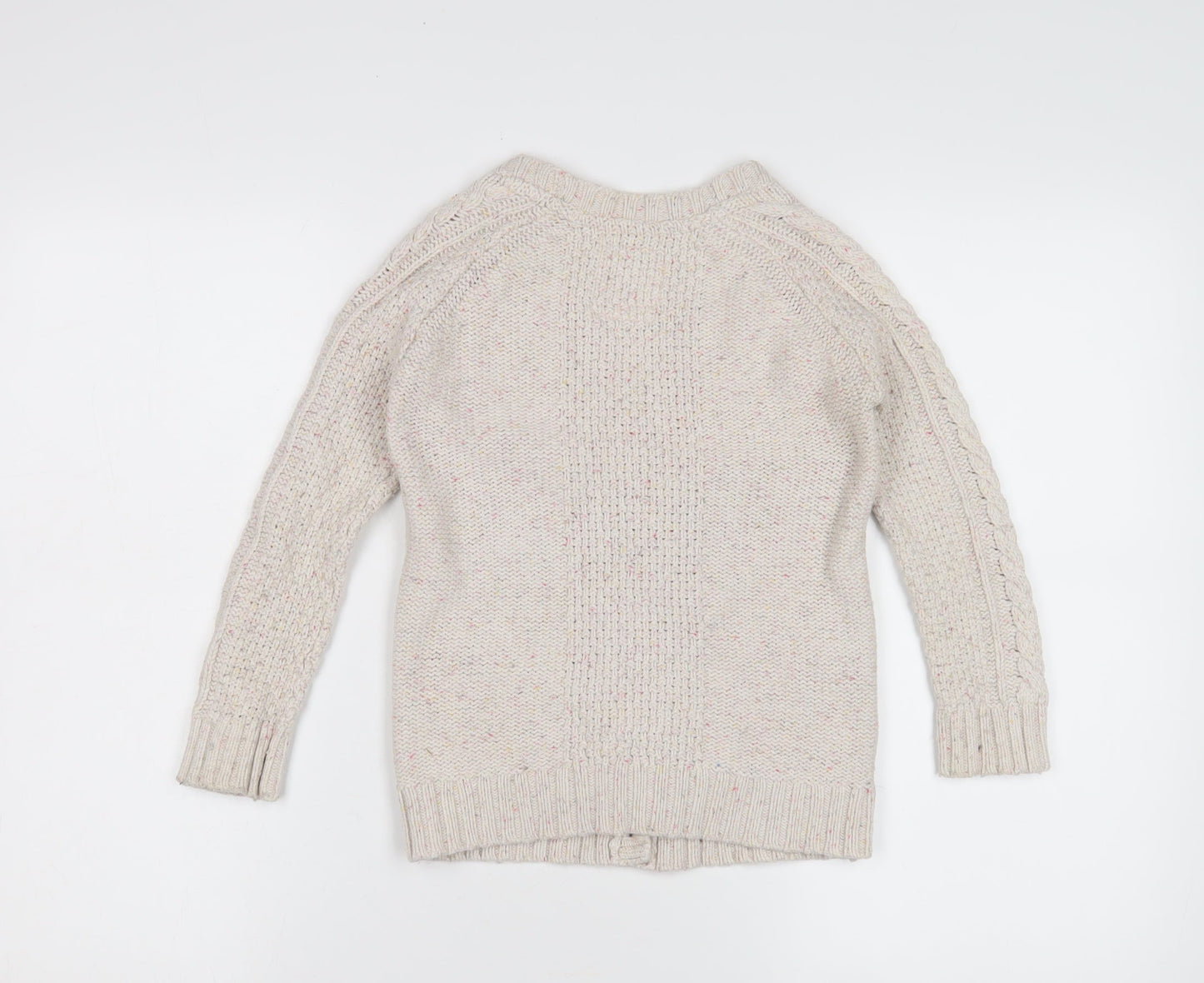 Madewell Girls Beige Cardigan, 4-5 Years, Cotton Wool Knit