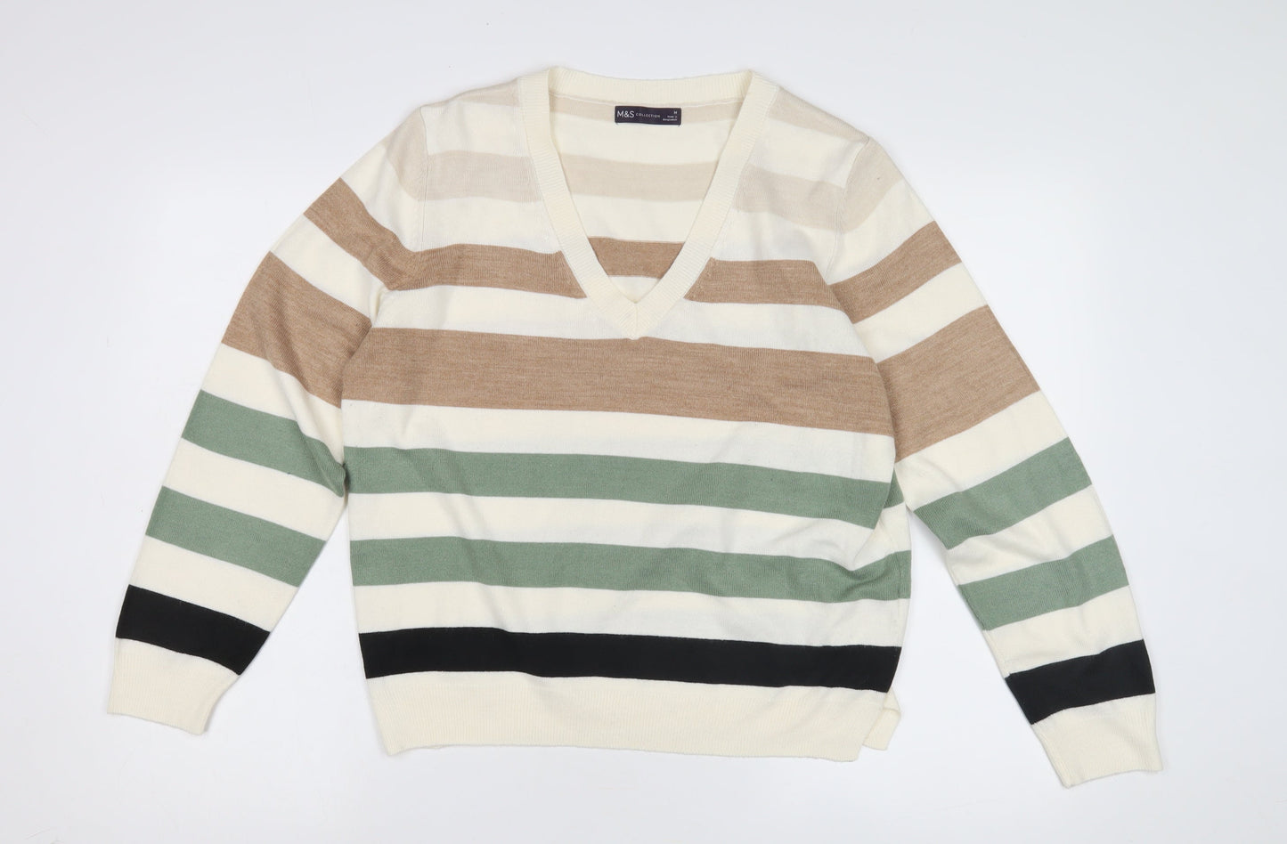 Womens UK Size M Marks and Spencer Multicoloured Pullover Jumper